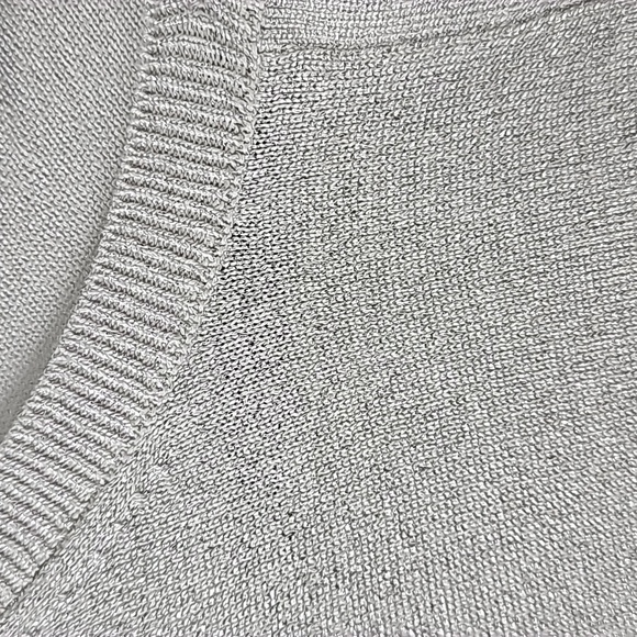 Ann Taylor Silver Metallic Button Front Sweater - Picture 4 of 10